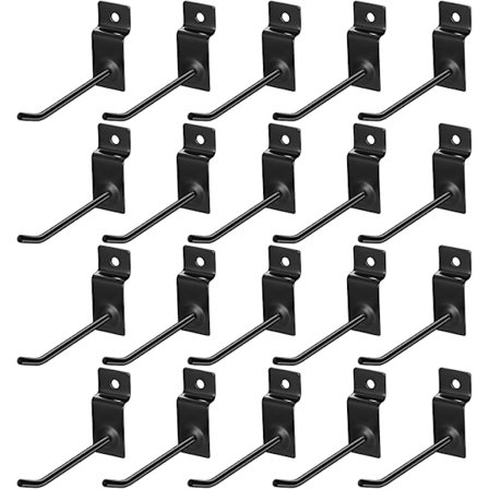 20 stk. Pegboard Kroker Veggmontert, 10cm Pegboard Kroker, Pegboard Kroker for Veggdør, Veggkroker for Garasjer, Redskapsboder, Verksteder