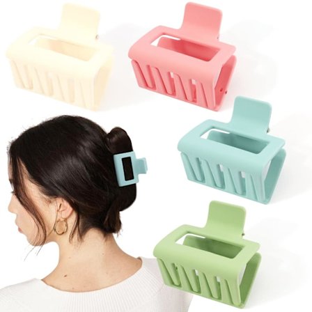 Små hårklämmor Kloklämmor för tunt hår 2" matt hårklämmor Fr