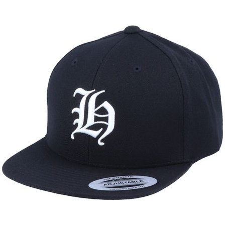 Kiddo Cap - Svart snapback Keps - Kids H Letter 3D Black Snapback @ Hatstore