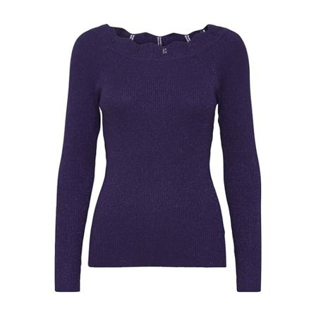 Ichi Round-neck Strik Lilla, Dame Striktrøjer