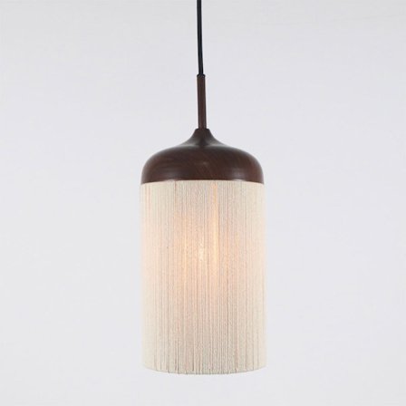 Enso-riippuvalaisin 27,5 x 50,5 cm, metalli, ruskea, beige, köysi