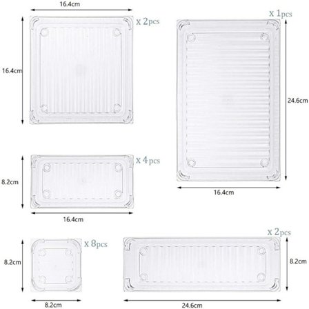 17 STK Draw Organizer Opbevaringsboks Skrivebordsskuffe