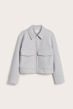 Kappahl | Filtet jakke | Lysegrå