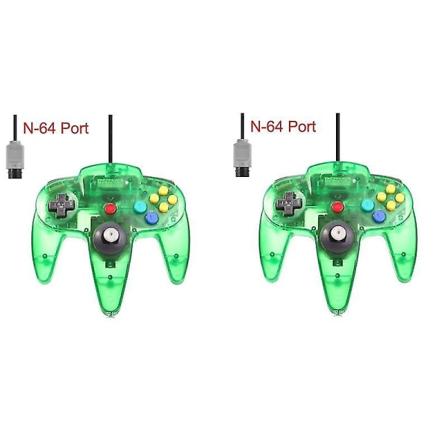 2 Pakkaa Klassisia Johdollisia N64 Ohjaimia Retropeleille 64-bittinen Pelikonsoli Ohjain Vaihtoehto 15 2pcs