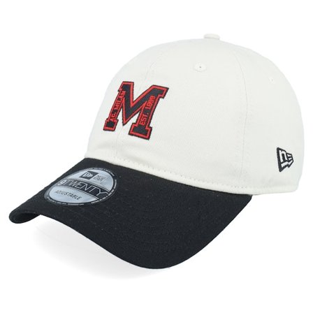 New Era - AC Milan M Logo 9TWENTY Ivory/Black Dad Cap Unconstructed Beige Cap - Football @ Hatstore