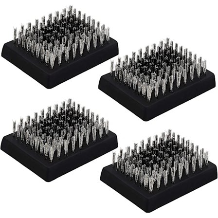 /EA/ 4 st Ersättningsborsthuvuden för grill, utbytbara grillborsttrådar