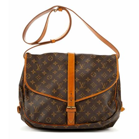 Louis Vuitton Vintage, Pre-owned Shoulder Bags Bruin, Dames, Maat:ONE Size,Canvas