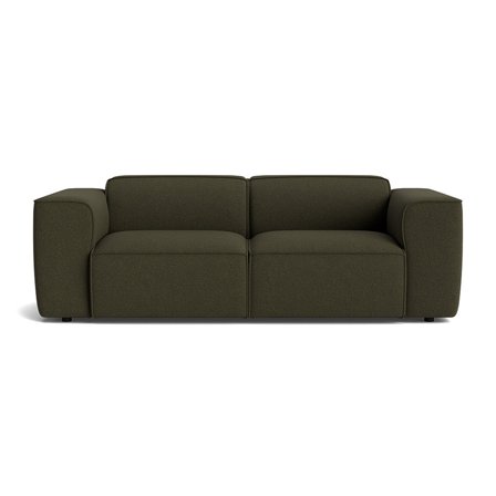 Aura Grøn 3-personers Sofa, 221x100x73cm - Komfortabel sofa med Nozag fjedre, Fyrretræ & Koldskum - Perfekt til afslapning