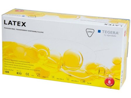 TEGERA Latexhandske 833 7 100/fp - Lyreco - Skyddsutrustning > Engångshandskar > Latexhandskar