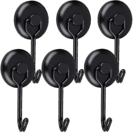 Z Kraftig Magnetisk Krok 14 Kg 20mm Magnetisk Krok Kjøleskap Svart Neodym Svingbar Magnet Magne