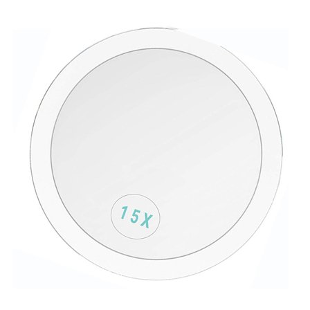 10x förstoringsspegel för sminkapplikation - pincett och pormaskar/fläckar borttagning Rund spegel med tre sugkoppar för enkel montering, 3