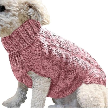 hund söta husdjur tröja mode höst vinter Pink M