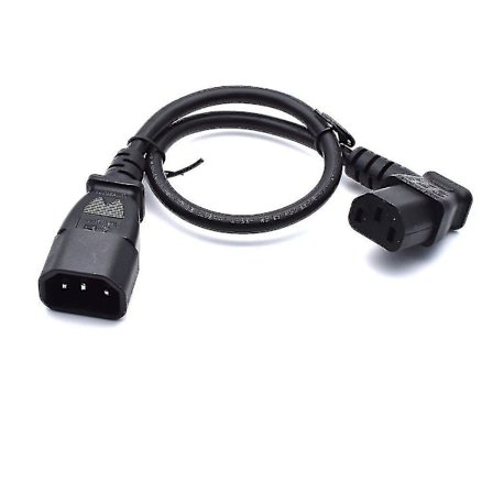 Vinkelret Ledning Iec 320 C13 Hun Til C14 Han Pdu Vinkel Strømkabler Strømkabel Adapter