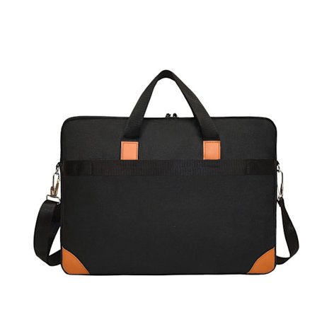 Vattentät laptopväska 16-tums axelremsväska för laptop, svart