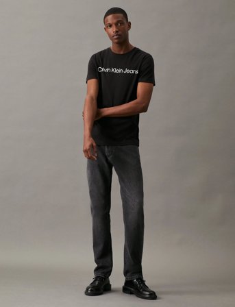 Calvin Klein Jeans Core Institutional Logo Slim Tee - Black - XXL