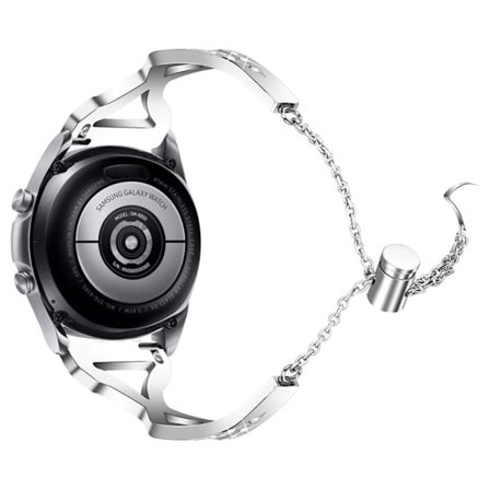 22mm Samsung Galaxy Watch 3 (45mm) / Watch (46mm) ruostumattomasta teräksestä valmistettu ranneke - Hopea