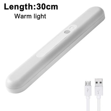 Led Human Body Induction Lamp Charging Wireless Magnetic Night Light Smart Long Wardrobe Kitchen Cabinet Light Strip , Auto On Off Switch, Motion Sens