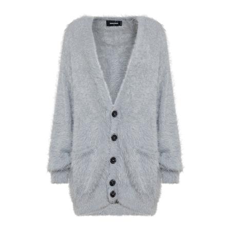 Dsquared2, Cardigans Grijs, Dames, Maat:S