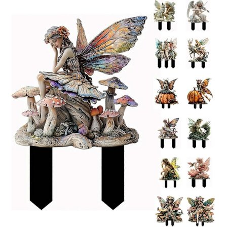 Boheme Fe Blomsterpotte Dekoration, 2D Fe Have Plantekasse Tilbehør, Fe Have Figurer til Potteplanter og Haveplæneindretning