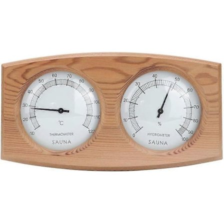 2025 Nyt Saunatermometer 2 i 1 Træ Termo Hygrometer Termometer Hygrometer Damp Sauna Tilbehør