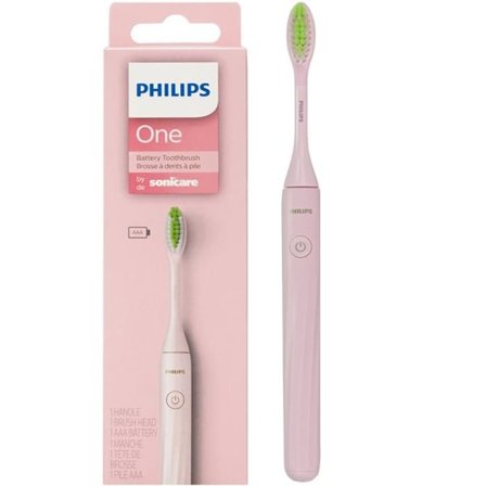 Elektrisk tandborste - Philips - One HY1100/56 - Rosa - Sonicare - Resa - Mikrovibrationer