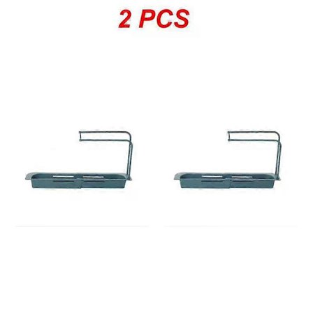 1/2 STK Kjøkkenvask Sil Svamp Såpeholder Teleskopisk Oppvaskstativ Hylle for Oppbevaring av Håndklær Justerbart Kjøkkenavløpsfilter