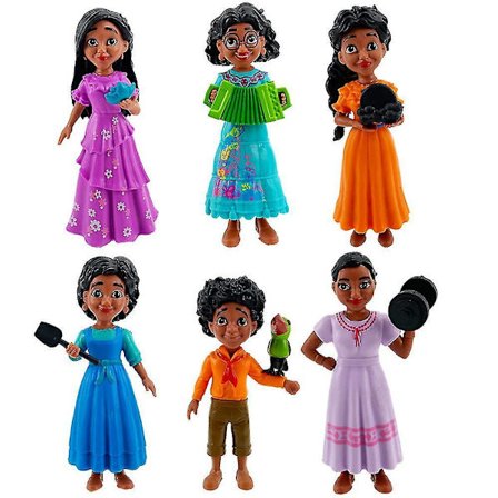 6pcs Encanto Doll Figures Play Set, The Madrigal Family Minifigures Set Pretend Play Birthday Party Gifts For Kids And Toddlers