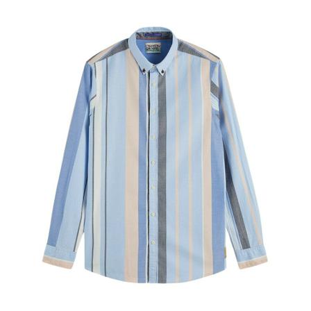 Scotch & Soda, Overhemd Blauw, Heren, Maat:L