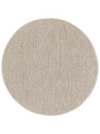 Cameron Indoor/Outdoor Rug Washable Ø 200 Beige Plain (Single Colored) Round