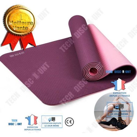Yoga matta - TD - Ekologisk - 183 cm - 6 mm - Rosa
