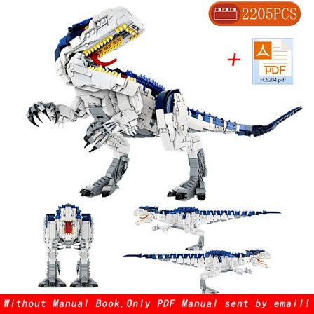 Ny MOC 2250 delar Jurassic Dino World Brachiosaurus Byggset Klossar Tegel Röst Dinosaurier Park Figurer Leksaker Barnpresenter