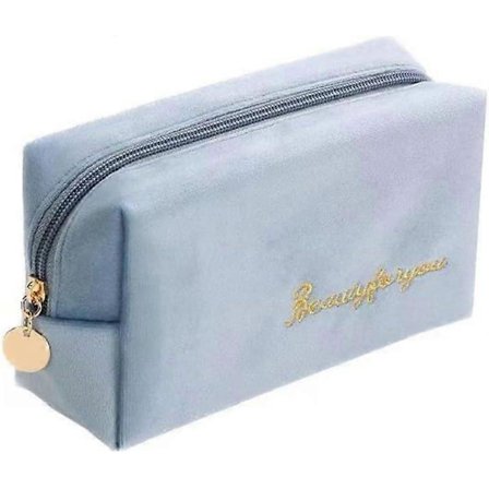 Kosmetiktaske Rejse Makeup Taske Organizer Fløjl Toilet Taske Vasketaske Etui eller Pung Penalhus med Lynlås Bærbar Vaskbar-SY