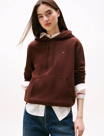 Tommy Jeans Tjw Reg S Flag Hoodie - Brown - M