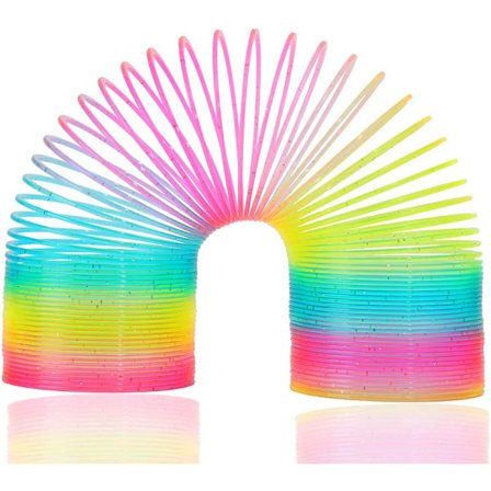 Magic Giant Rainbow Coil Toy - Jumbo Klassisk Flerfarget Spiralfjærleketøy for Gutter
