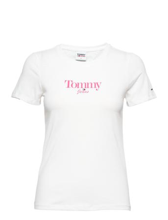 Tjw Skinny Essential Logo 1 Ss T-shirts & Tops Short-sleeved Hvit Tommy Jeans