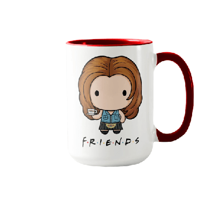 Friends Chibi Rachel Mug En Storlek Röd/Vit