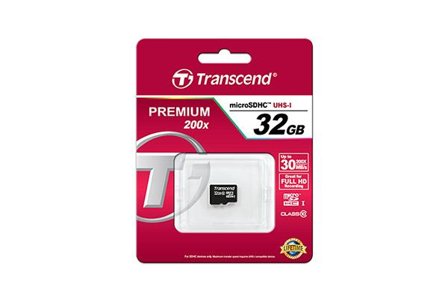 Transcend flashminnekort - 32 GB - microSDHC