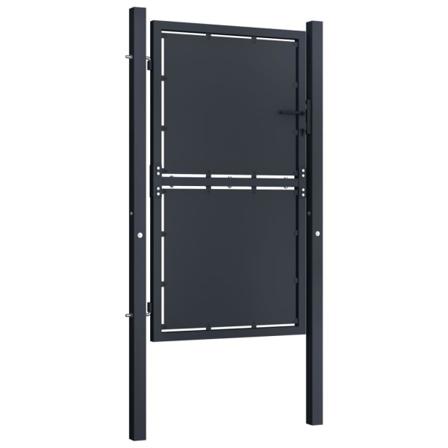 Vidaxl Trädgårdsgrind Stål 100x175 Cm Antracit Antracit