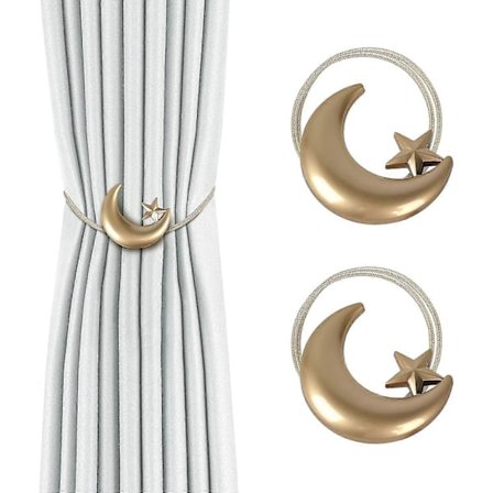 2 Stk. Magnetiske Gardinholdere Metalspænder til