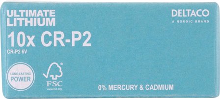 Deltaco Ultimate Lithium, 6V, CR-P2, 10 pk