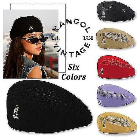 Beret Mesh Caps med Skygge Britisk Retro Hatt