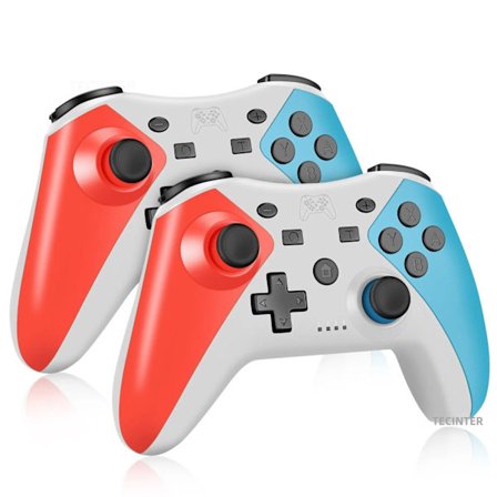 Valkoinen 2 kpl Bluetooth langaton peliohjain, yhteensopiva Nintendo Switch/Switch 2/Switch OLED/Switch Lite/Android/PC Joystickin kanssa