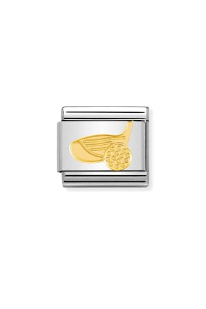 Sports 18k Gold Golf ball and club