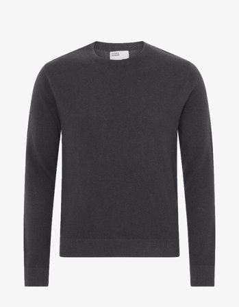 Light Merino Wool Crew - Lava Grey - S
