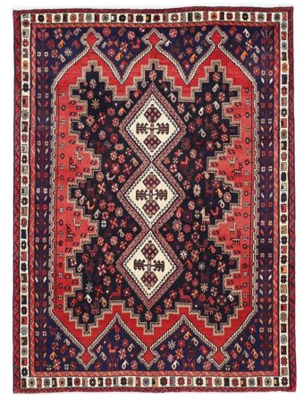 Medaillon Klein Afshar Teppich 156X215 Wolle