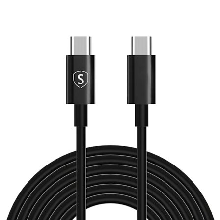 SiGN USB-C till USB-C Kabel 60W 3m - Svart