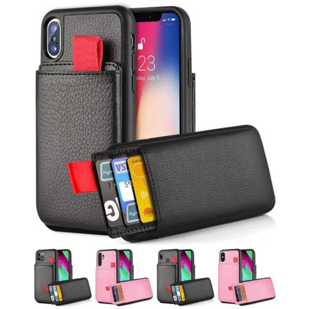 iPhone / Samsung / Huawei - Mobildeksel - Skjult kortspor / Kortholder Black iPhone 7/8 Plus