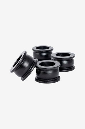 Halvor Bakke - Kuruman lautasliinarenkaat 4 kpl - Musta - Lautasliinarenkaat - - Homeroom