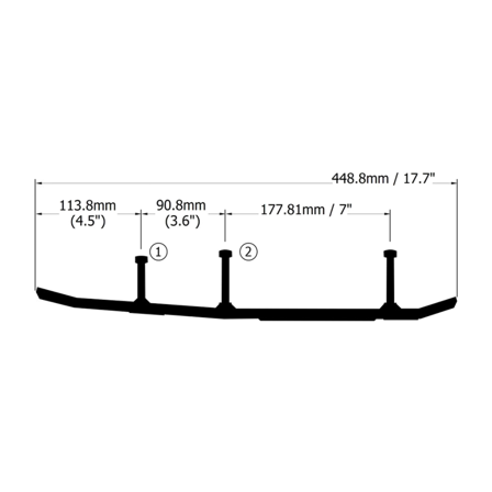 Sno-X Ripper Four Runner 4" Styrstål Hårdmetall - Yamaha RS Vector LE 2016-2016