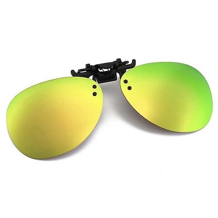 Clip-on Aviator Solglasögon Pilot Glasögon Guld Spegelglas Guld